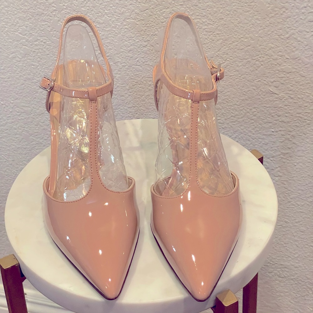 Franco Sarto nude patent leather